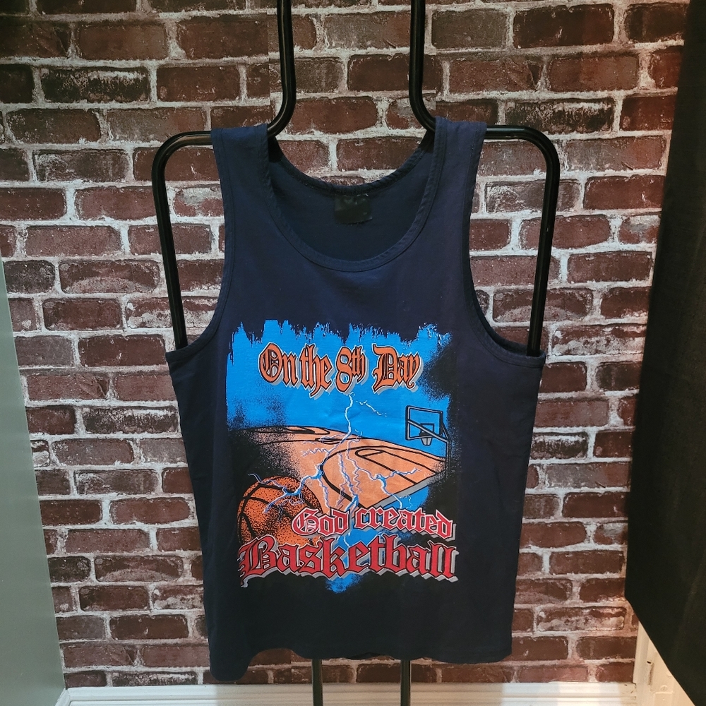 Vintage Basketball lightning muscle tee